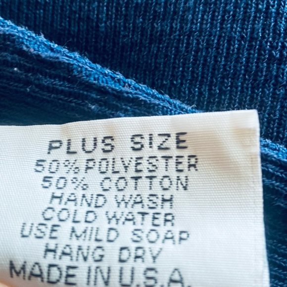 Women’s 2X Blouse Superline Dark Blue Button Down Short Sleeves V Neck Soft - Picture 10 of 11